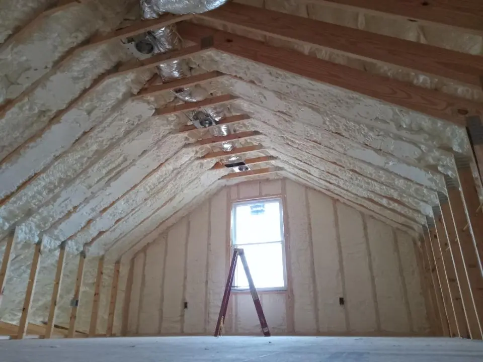 Spray foam roofing application for Crawl Space Insulation project in Clarendon Hills